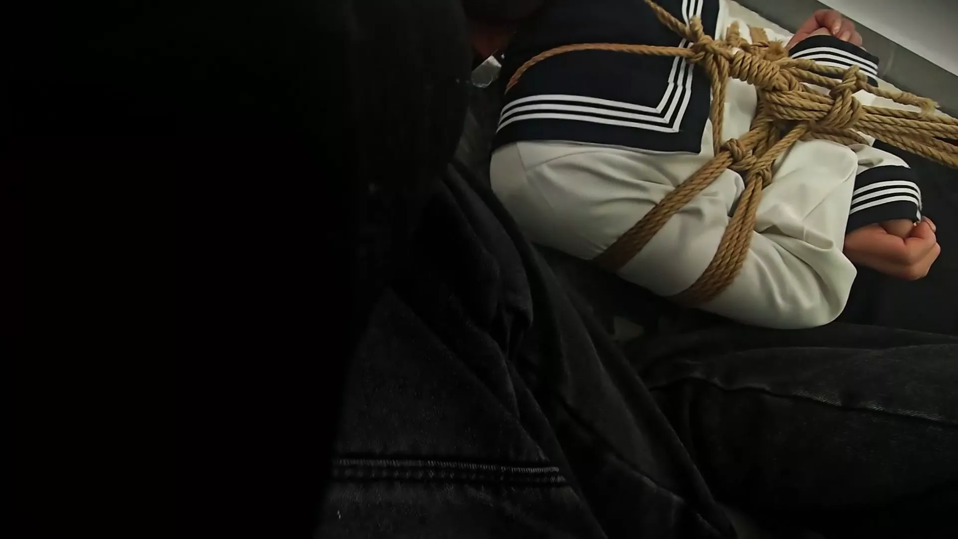 Screenshot 8 from Pepe JK white silk, tightly bound horse, airtight restraint, first experience with inflatable ball gag