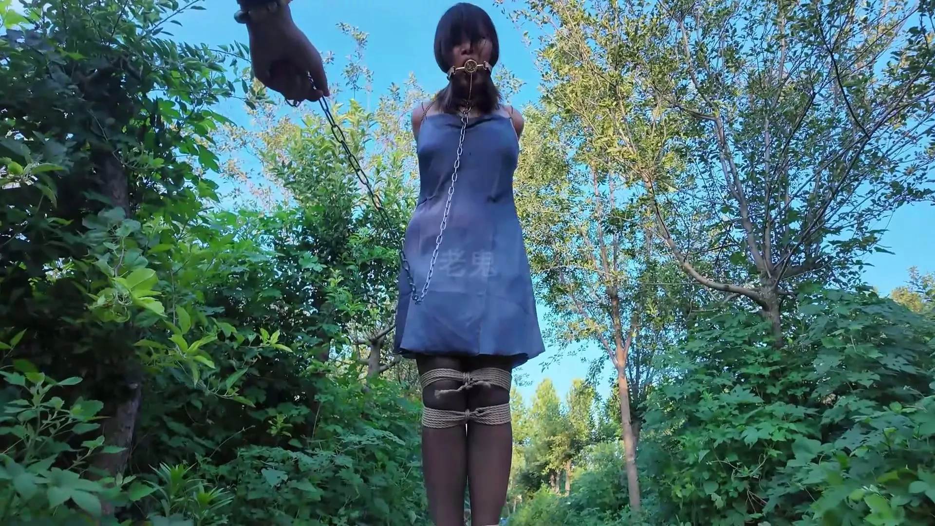 Screenshot 2 from Wenwen’s Wilderness Ordeal: Frogtied & Gagged by Beloved by One Rope