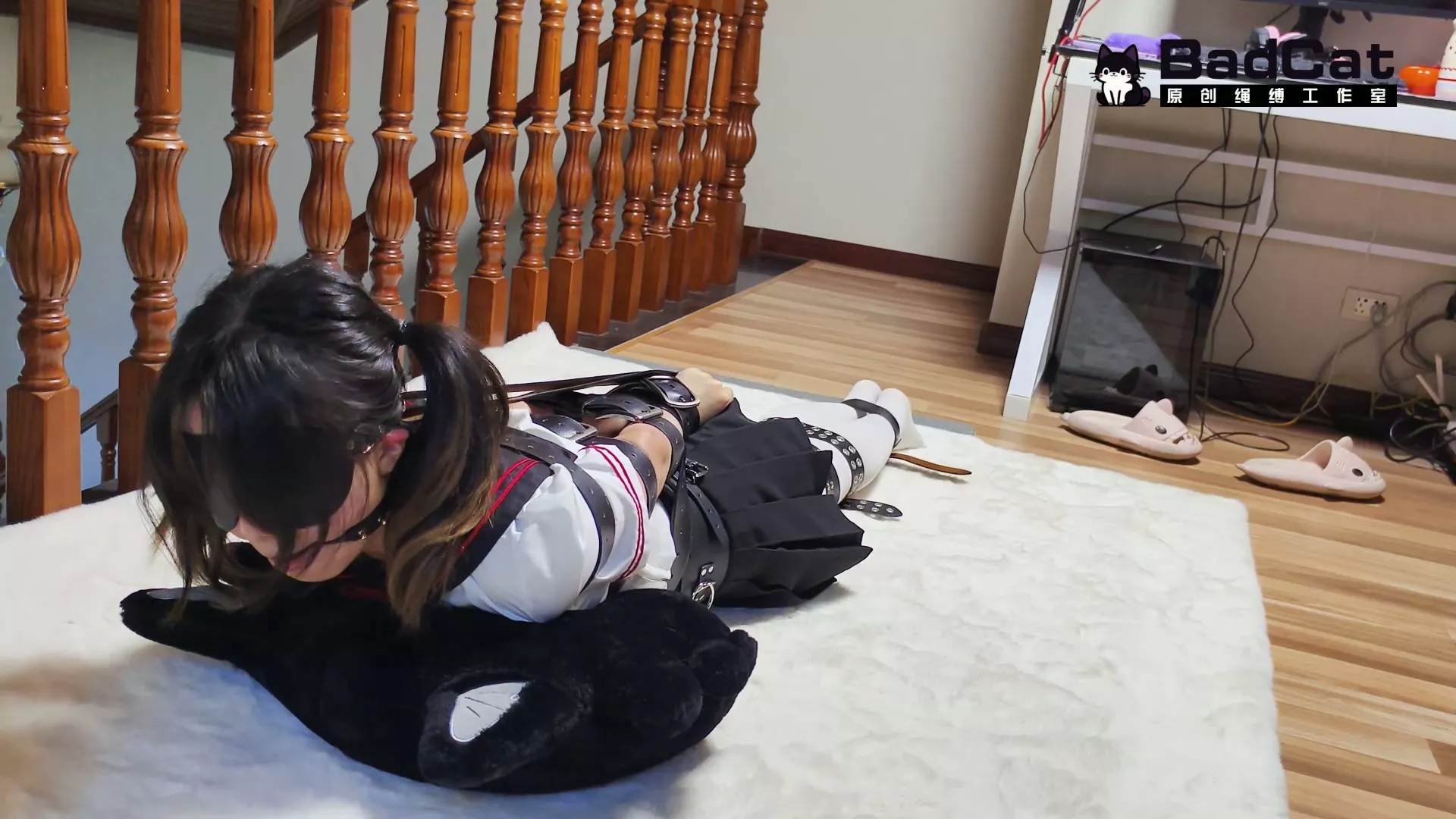 Screenshot 4 from BadCat Studio: Bound in Belt Bondage Hell – A Chinese Ordeal