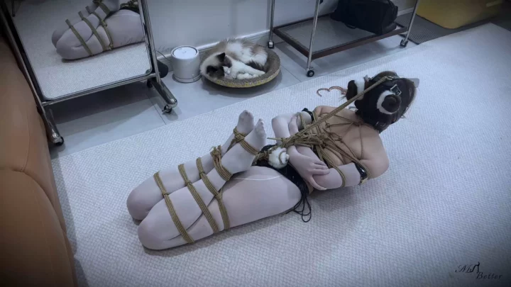 Mr. Bett: Sweet Bunny Bound Tight in Chinese Hogtie