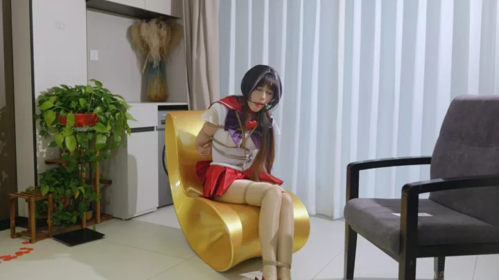 4K Video Studio: Sailor Moon’s Rei Hino Bound in Stockings & Gag