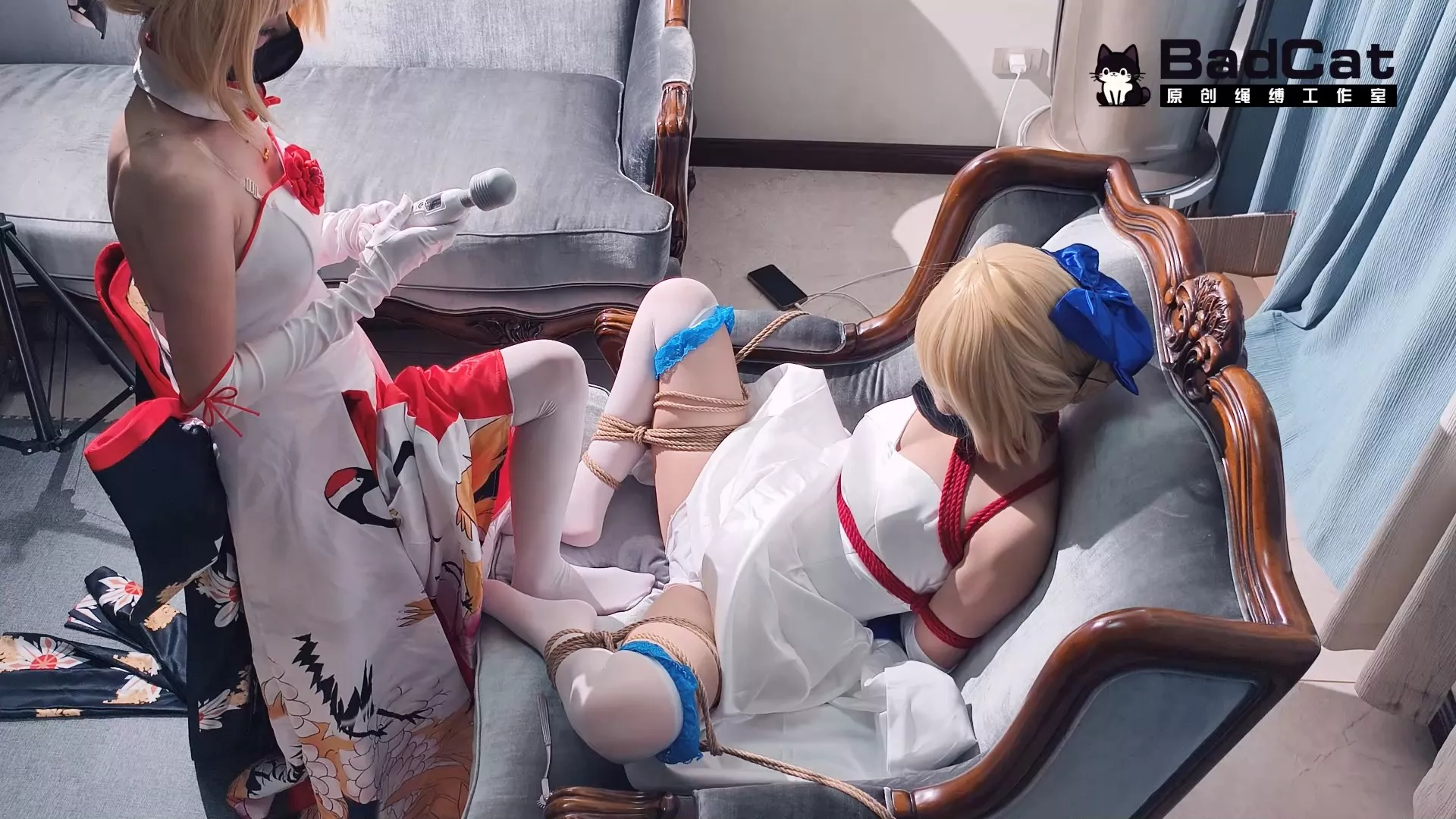 Screenshot 1 from BadCat Studio: Bound Bride’s Humiliation – Saber Cosplay