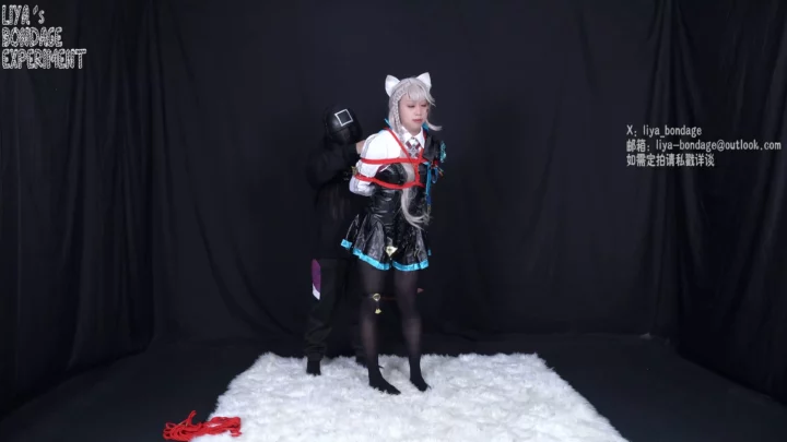 Screenshot 2 from Liya: Catnip Gagged & Bound in Stockings