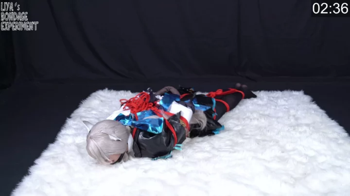 Screenshot 4 from Liya: Catnip Gagged & Bound in Stockings
