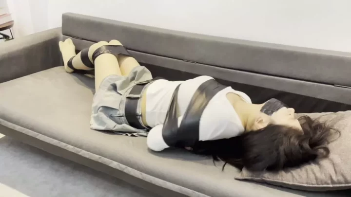 Screenshot 7 from Bound Art Records: Innocent R’s First Tape Gag Bondage