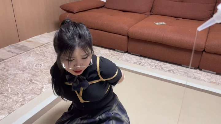 Screenshot 3 from Skylark: Oiled Silk Stockings & Tape Gag Predicament