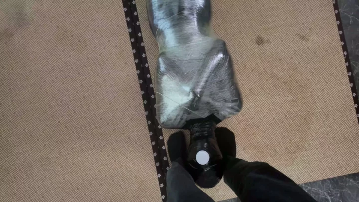 Screenshot 3 from ZHUA: Mummified in Clear Film – Breathplay & Hogtie