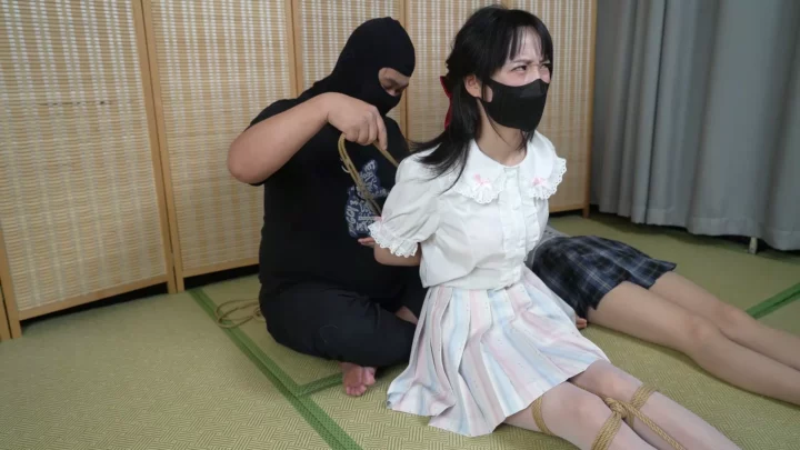 Screenshot 3 from Elephant Man: Thief Sisters Hogtied, Pretending to Be Dolls