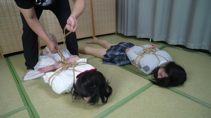 Screenshot 8 from Elephant Man: Thief Sisters Hogtied, Pretending to Be Dolls