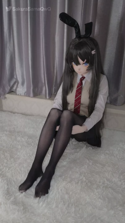 Screenshot 4 from SakuraSamaQwQ: Mai Sakurajima’s Secret Bunny Girl Bondage