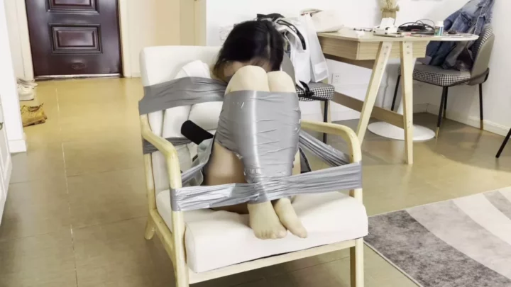 Screenshot 5 from Bound Art Records: R’s Intense Tape & Chair Bondage