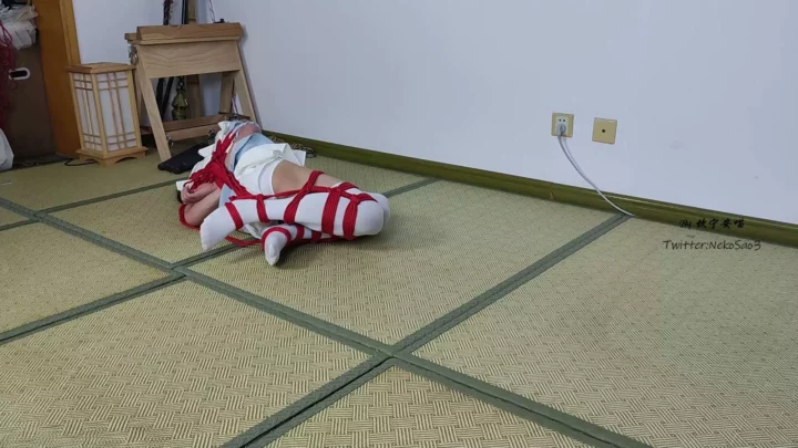 Screenshot 8 from Kan Meow: White Silk Maid’s Intense Hogtie Training
