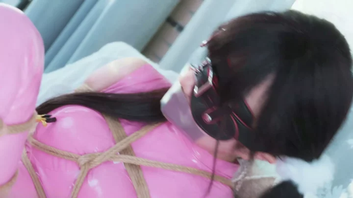Screenshot 9 from Alice’s Pink Rubber Suit Debut: Bound & Gagged by Yume