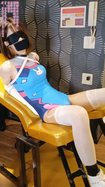 Screenshot 8 from Punishment Academy: D.Va Cosplay Bound Outdoors at Night