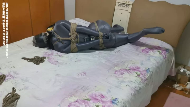 Screenshot 4 from Uniform Temptation: Extreme Hogtie in Shiny Jumpsuit
