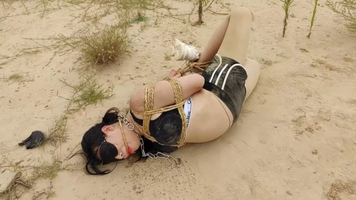Escape’s End: Bound, Gagged, and Blindfolded Under the Sun