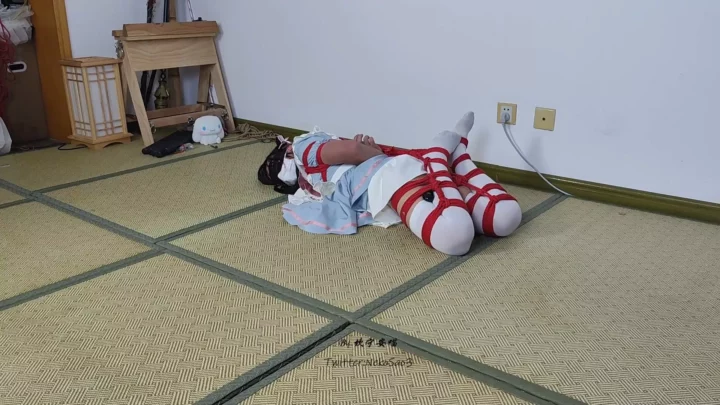 Kan Meow: White Silk Maid’s Intense Hogtie Training