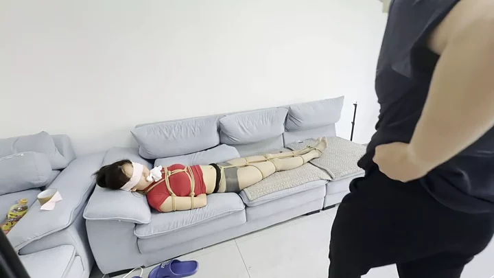 Screenshot 8 from Blindfolded with tape, gagged with stockings