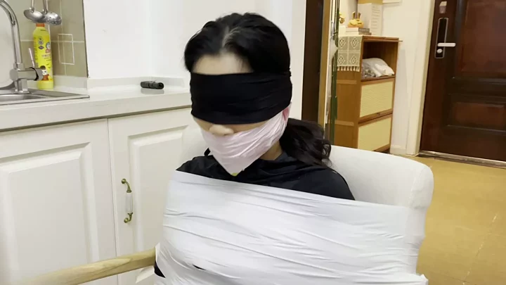 Screenshot 8 from Bound Art Records: Chinese Frogtie & Tape Gag Chair Bondage