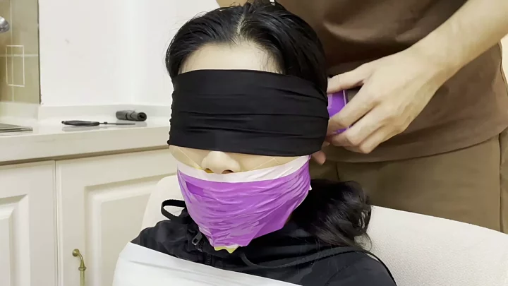 Screenshot 9 from Bound Art Records: Chinese Frogtie & Tape Gag Chair Bondage
