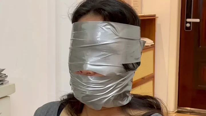 Screenshot 2 from Silver Tape Bondage: Bound Art Records’ Chinese Chair Tie