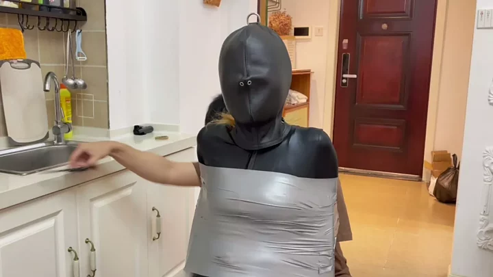 Screenshot 3 from Xiao Xing: Bound Art Records’ Tape Gag & Headgear Restraint