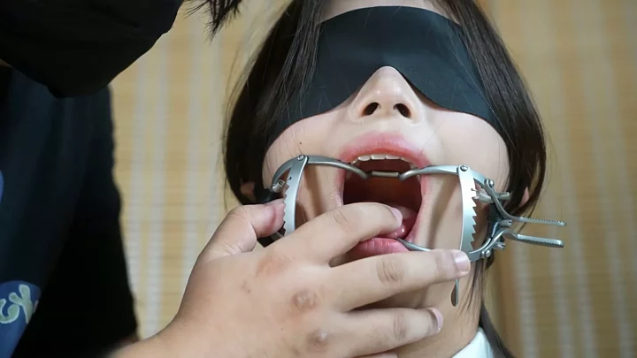 Screenshot 8 from Xiaohan’s Gag Training: JK Black Silk & Chair Bondage