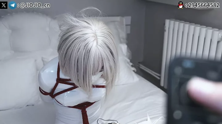 Screenshot 5 from Milky white full-cover PU tights and white boots