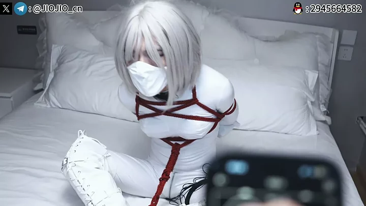 Screenshot 9 from Milky white full-cover PU tights and white boots